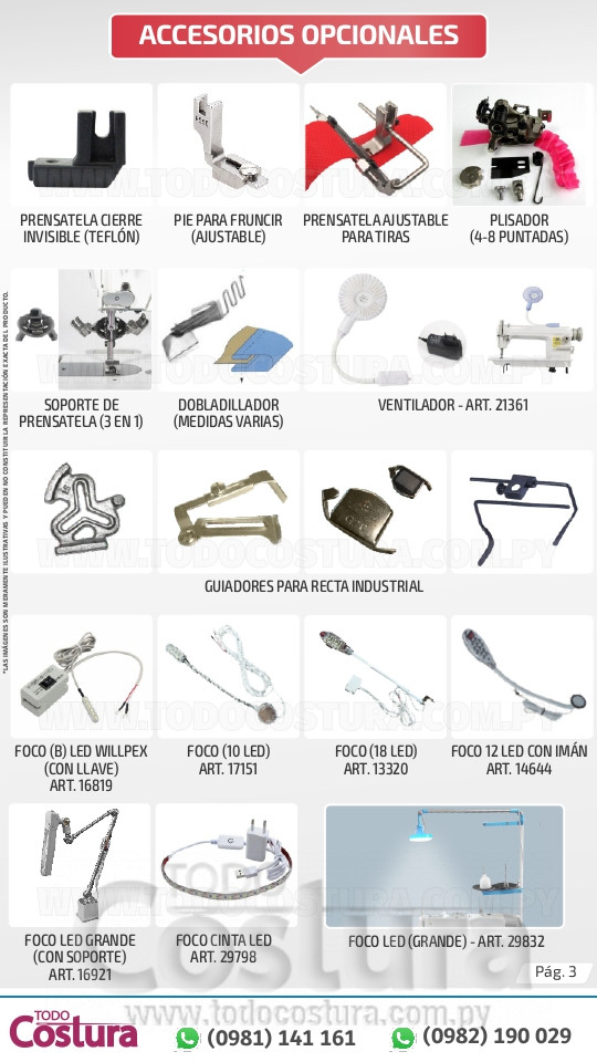 RECTA (LIVIANA) WILLPEX R3A (MOTOR INCORPORADO)